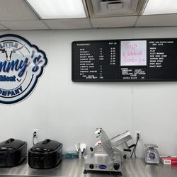 Little Jimmy’s Meat Company - Wall menu