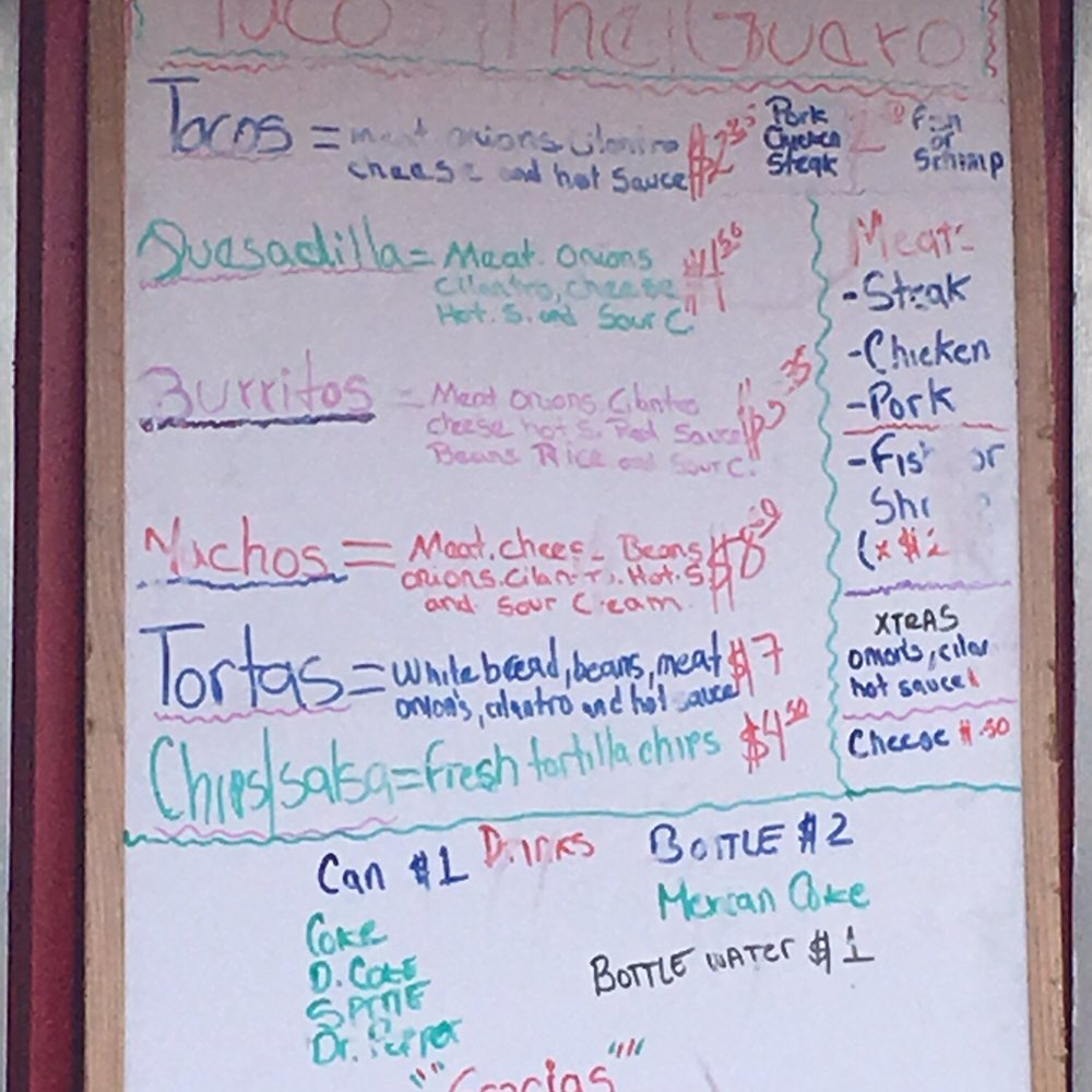 Menu board. Menu board.