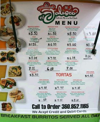 Menu photo 5 El jalisco 2 Portland, OR