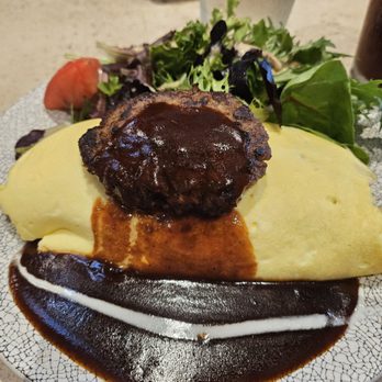 Takagi Coffee - Omelette rice with 1/2 hamburger steak - Japanese Near Me - Los Angeles, California Takagi Coffee - Omelette rice with 1/2 hamburger steak - Japanese Near Me - Los Angeles, California