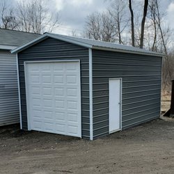 J & J Buildings - 12w x 20L x 10H Garage with A-Frame Vertical Roof