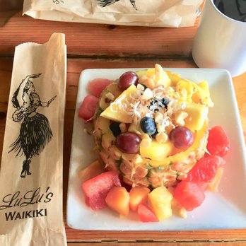Lulu's Waikiki - Fruit bowl + coffee. - Burgers Near Me - Honolulu, Hawaii Lulu's Waikiki - Fruit bowl + coffee. - Burgers Near Me - Honolulu, Hawaii