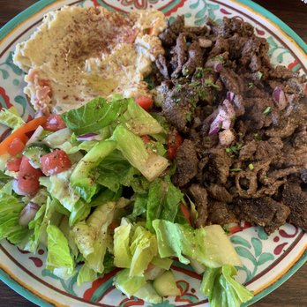 Cedars Grill - Shawarma Plate (beef) Babaganoush House salad - Mediterranean Near Me - Saint Petersburg, Florida Cedars Grill - Shawarma Plate (beef) Babaganoush House salad - Mediterranean Near Me - Saint Petersburg, Florida