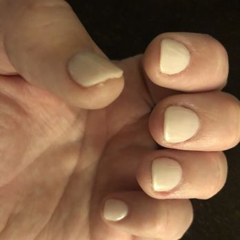 No 5 Nail Spa - Leftover powder under and around nails. This was finished product - Nail Salons Near Me - Centennial, Colorado