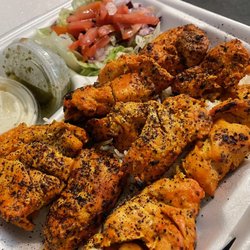 Baba Kabob - Chicken Kabob Entree takeout closeup