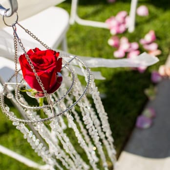 Floral Sensations - Mini chandeliers down the aisle. (Photo courtesy of Nathan Nowack Photography) - Florists Near Me - Riverside, California Floral Sensations - Mini chandeliers down the aisle. (Photo courtesy of Nathan Nowack Photography) - Florists Near Me - Riverside, California
