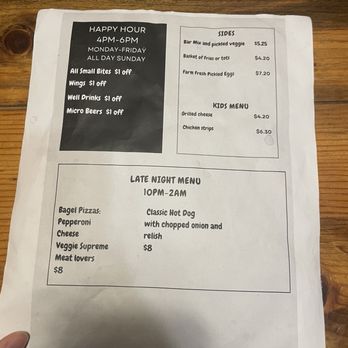 Trillium Cafe - Back of Menu - American Near Me - Hood River, Oregon