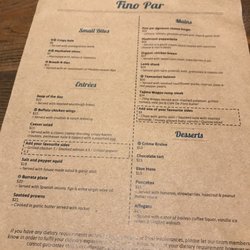 Fino Par - Good menu at night