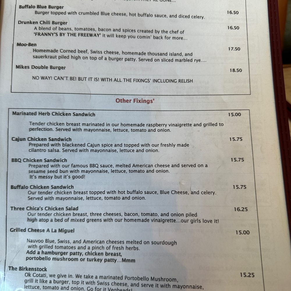 Mike's at the Crossroads - Menu 8/4/24 - American Near Me - Cotati, California