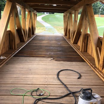 417 Paint Pro's - Contrast between sealed and unsealed part of freshly built bridge. Twin Oaks Country Club in Springfield, MO. - Painters Near Me 417 Paint Pro's - Contrast between sealed and unsealed part of freshly built bridge. Twin Oaks Country Club in Springfield, MO. - Painters Near Me