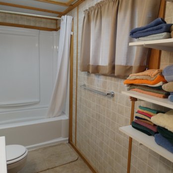 Buckhorn Resort - The downstairs bathroom in Lodge 1. Bed linens and bath towels provided for our lodge guests. - Resorts Near Me - Munising, Michigan Buckhorn Resort - The downstairs bathroom in Lodge 1. Bed linens and bath towels provided for our lodge guests. - Resorts Near Me - Munising, Michigan