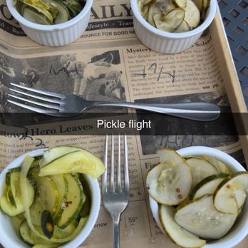 Footbridge Brewery - Pickle flight - Breweries Near Me - Boothbay Harbor, Maine