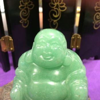 Geomania Vancouver - Happy Buddha , made of aventurine stone. Aventurine is a well being stone. - Jewelry Near Me - Vancouver, British Columbia