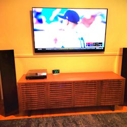 Cinema Systems - This photo does not do it justice.  We can play DVDs, CDs, cassettes, turntable + Spectrum channels & internet Streaming.  All in one!