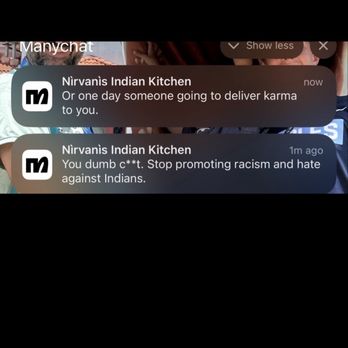 Nirvanis Indian Kitchen - This place is extremely racist and wishes death on Americans for exposing their fraud - Indian Near Me - New Brunswick, New Jersey