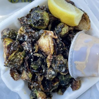 The Workshop - Fried brussels sprouts with garlic aioli (I should've turned it over lol - whoops!) - Cajun/Creole Near Me - Benicia, California The Workshop - Fried brussels sprouts with garlic aioli (I should've turned it over lol - whoops!) - Cajun/Creole Near Me - Benicia, California