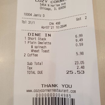 Cozy Corner - Harlem Ave - Breakfast & Brunch Near Me - Chicago, Illinois Cozy Corner - Harlem Ave - Breakfast & Brunch Near Me - Chicago, Illinois