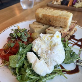 The Tiller Restaurant - Burrata appetizer - onion ciabatta was awesome. - American Near Me - Cape Neddick, Maine The Tiller Restaurant - Burrata appetizer - onion ciabatta was awesome. - American Near Me - Cape Neddick, Maine