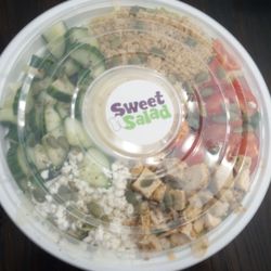 Sweet N Salad - Signature Salad (but I substituted pomegranate seeds for cucumbers). $15.99.