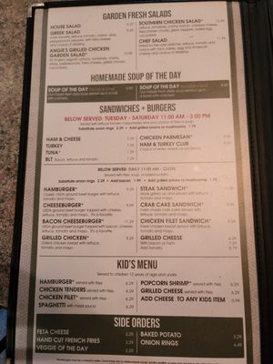 Menu photo 8 Angie's Family Restaurant Chesapeake, VA
