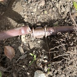 911 Sprinkler Repair - Cracked irrigation line