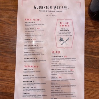 Scorpion Bay Grill - The menu - American Near Me - Morristown, Arizona
