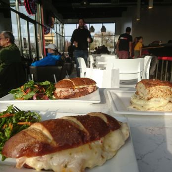 Mercurys Coffee - 1.Turkey and pepper jack pretzel  2.Ham and Beecher cheese pretzel 3.Sausage ham and cheese - Coffee & Tea Near Me - Bellevue, Washington