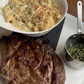 Dynamite Woodfire Grill - Cowboy steak, Chimichurri sauce and truffle mac n cheese - American Near Me - Omaha, Nebraska Dynamite Woodfire Grill - Cowboy steak, Chimichurri sauce and truffle mac n cheese - American Near Me - Omaha, Nebraska