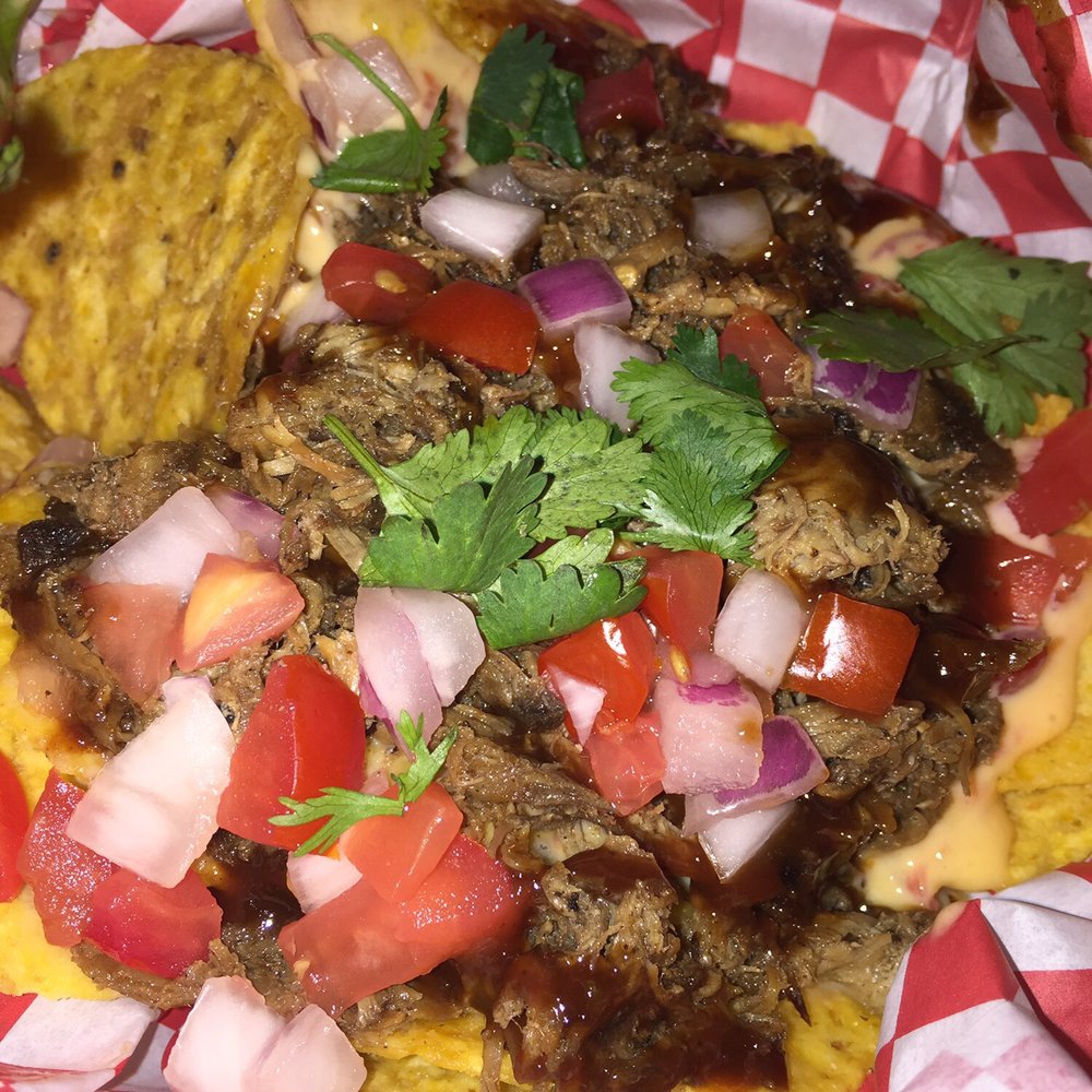 Tha Smokin Chef - Brisket loaded nachos!!! Tried three sauces: nacho cheese, barbecue, and a green sauce of some sort. - Food Trucks Near Me - Lewisville, Texas Tha Smokin Chef - Brisket loaded nachos!!! Tried three sauces: nacho cheese, barbecue, and a green sauce of some sort. - Food Trucks Near Me - Lewisville, Texas