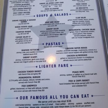 Monument Inn - Menu - Seafood Near Me - La Porte, Texas Monument Inn - Menu - Seafood Near Me - La Porte, Texas