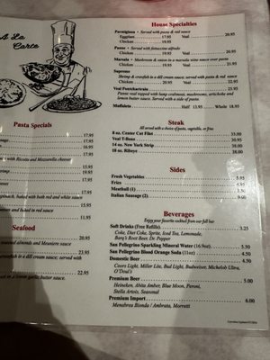 Menu photo 7 Venezia Restaurant New Orleans, LA Menu photo 7 Venezia Restaurant New Orleans, LA
