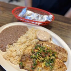 Las 3 Marias Tacos Y Huaraches - Tilapia Plate (choice of beans or veggies as side)