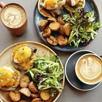 Alchemy - Shrimp and ox tongue Bennies. They both were very yummy! - Breakfast & Brunch Near Me - Richmond Hill, Ontario