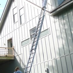 Gary's Painting & Trim - Dave, from Gary's Painting & Trim, on 40-foot ladder