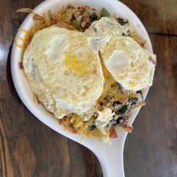 Honey Beez Pancake House - Veggie Skillet (Eggs over hard)