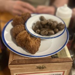 Hyman's Seafood - Nuts and mashed potatoes