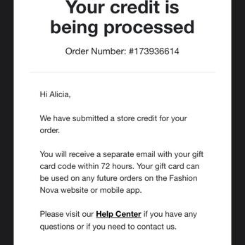 Fashion Nova Montebello - This is the credit they issued after I demanded a refund to my original payment for the lost package. - Women's Clothing Near Me - Montebello, California