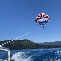 North Tahoe Watersports - Kings Beach - Parasailing 800 ft out of Kings Beach Lake Tahoe