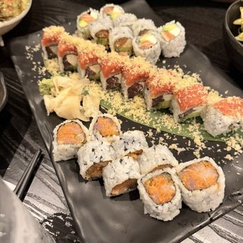 Tsuki Sushi and Grill - M23.Philadelphia Roll SR1 Crunchy Roll M10.Yellowtail Roll - Sushi Bars Near Me - Orlando, Florida