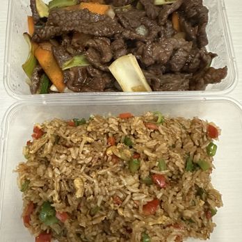 Mao Hunan - Riso saltato di Changsa con salsa soia uovo e verdurefried & Manzo con pepe e verdure - Shanghainese Near Me - Milan, Michigan