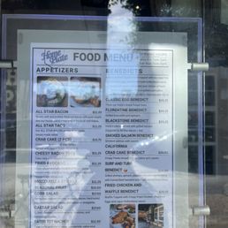 Menu outside. Menu outside.