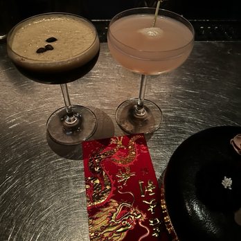 Buddakan - Bar Cocktails: Espresso Martini, Lychee Martini (their version) - Chinese Near Me - New York, New York