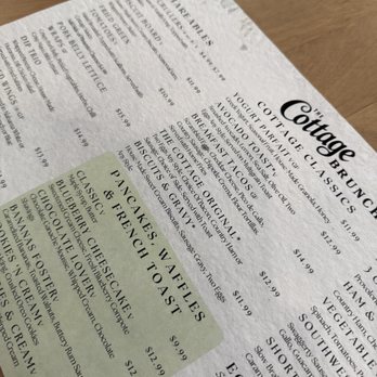 The Cottage - Menu - Breakfast & Brunch Near Me - Pigeon Forge, Tennessee The Cottage - Menu - Breakfast & Brunch Near Me - Pigeon Forge, Tennessee