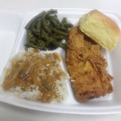 The Night Owl - Crispy fried fish w/ rice and gravy