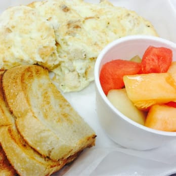 Coffee Pub - Chicken Egg White Omelet with Sourdough Toast and Fruit Cup - Breakfast & Brunch Near Me - Las Vegas, Nevada Coffee Pub - Chicken Egg White Omelet with Sourdough Toast and Fruit Cup - Breakfast & Brunch Near Me - Las Vegas, Nevada