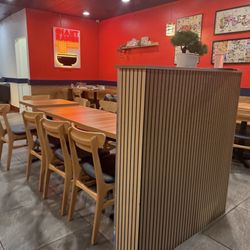 The dining area
