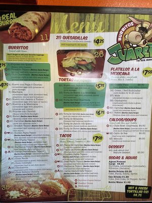 Menu photo 2 Burritos Juarez El Paso, TX Menu photo 2 Burritos Juarez El Paso, TX
