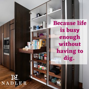 Nadler Cabinet Services - Custom walnut pull out shelves for this busy home! - Cabinetry Near Me - Brooklyn, New York Nadler Cabinet Services - Custom walnut pull out shelves for this busy home! - Cabinetry Near Me - Brooklyn, New York