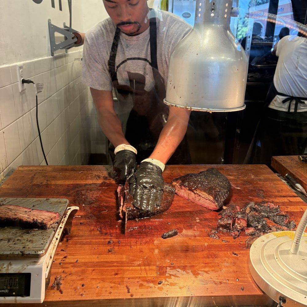 Belly Barbecue - Brisket slicing area - Barbeque Near Me - Folsom, California