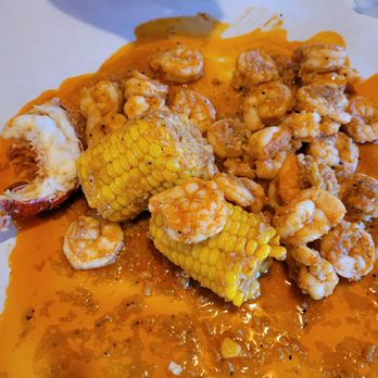 Cajun Claws Seafood Boil House - Mix-n-Match Boil bag...Peeled shrimp, lobster tail, corn-on-the-cob - Cajun/Creole Near Me - Springfield, Oregon